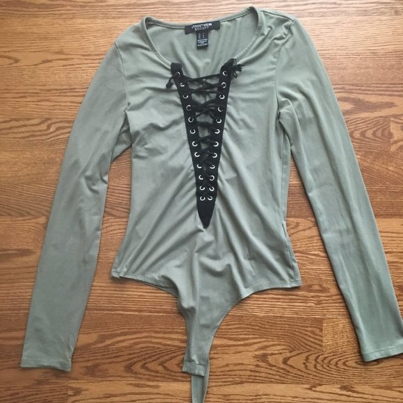 Streetwear Society Lace-up Bodysuit - Picture 1 of 3